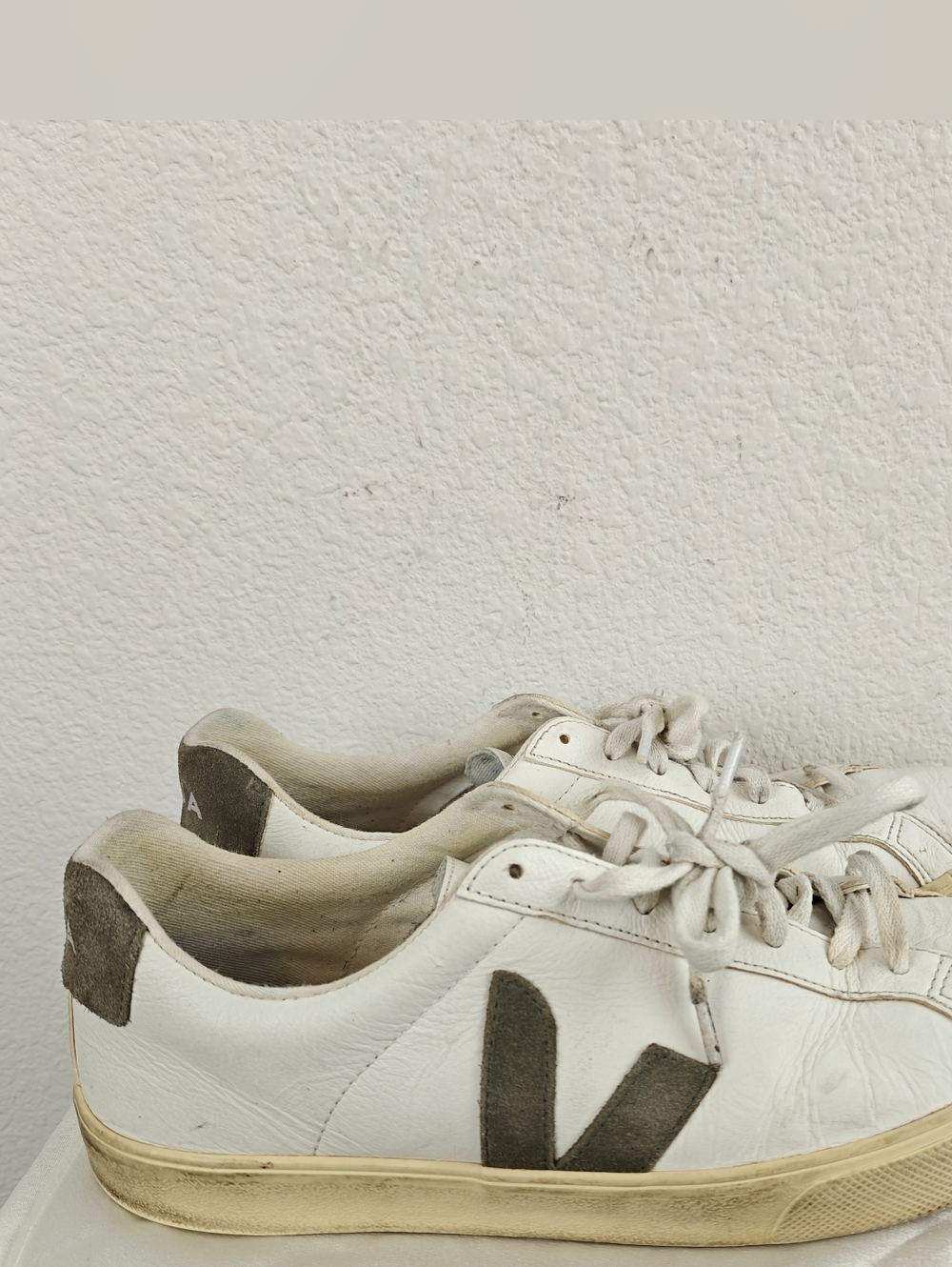 Veja Campo Chromefree Leather Sneaker Shoes White Black Size 10